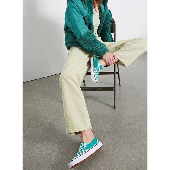 Vans Shoes - Vans Slip-On Checkerboard Skate Shoe - Pepper Green
Size: Mens 7/Womens 8.5